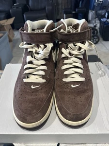 Nike Air Force 1 Zapatillas Altas Para Hombre Gamuza Marrón Talla 10 - Imagen 1 de 5