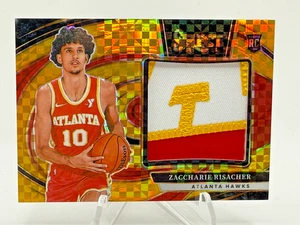 Parche de novato Panini Select Zaccharie Risacher RC 2024-25 Gold Prizm/10 - Imagen 1 de 2
