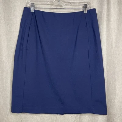 J JILL Women’s Ponte Pencil Knit Skirt - Straight Pull-On w/Pockets - Navy Blue - Image 1 of 4