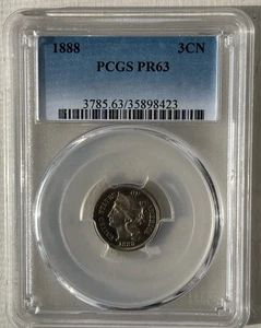 1888 3 cent nickel PR63 - Picture 1 of 2