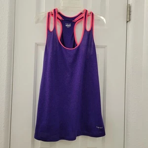 Hind Women's Size Medium Athleticwear Workout Tank Top Purple w/Neon Pink Accent - Picture 1 of 4