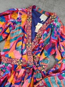 Johnny Was Kleid Damen XL Sommer Tagtraum Seide Mini Wickel bestickt - Bild 1 von 8