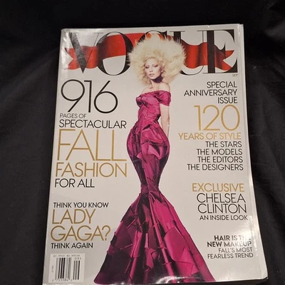 Vogue Magazine September 2012 Lady Gaga Special Anniversary Issue 120 Years - Image 1 of 4
