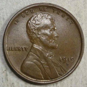 1919-D Lincoln centesimo, scelta quasi non circolata, cursore AU/Unc 0514-26 - Foto 1 di 4
