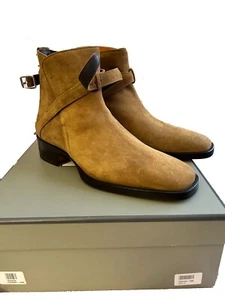 Tom Ford brown suede boots Rochester buckle size 9 - Picture 1 of 10