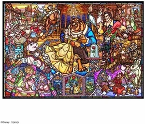 1000 Piece Jigsaw Puzzle Beauty and the Beast Story Stained Glass Pure White - Photo 1 sur 7