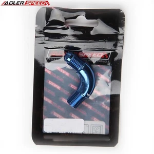 ADLERSPEED AN4 -4AN Male To 1/8" NPT 90 Degree Full Flow Fitting Adapter Blue US - Picture 1 of 5