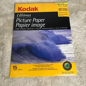 Kodak Ultima High Gloss Picture Paper 8.5" X 11" 10 Mil Inkjet Printers - Zdjęcie 1 z 5