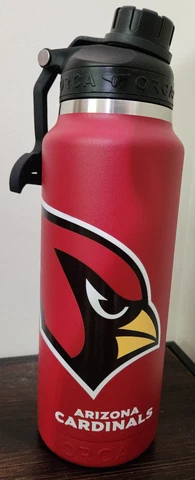 Arizona Cardinals Orca 34oz Hydra Water Bottle NWOT Cover