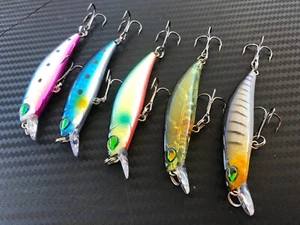 5x PFS Flathead Hardbody Minnows Shallow Diving Fishing Lures Bream Bass 55mm 5g - Picture 1 of 3