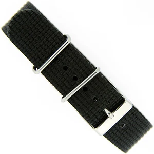 Watch Band Nylon Fits Timex Weekender Extra long 20mm Black - Picture 1 of 3