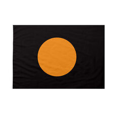 Bandiera da pennone Nera con cerchio arancione 100x150cm