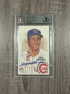 Billy Williams Autographed Perez Steele HOF Postcard Beckett BGS Auto Grade 8 - Picture 1 of 2
