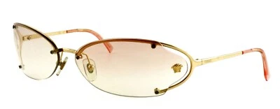 Nuevo Y2K VERSACE N37 N30/537 61mm Dorado Medusa Gafas de Sol Sin Montura Italia Unisex Foto 1 de 4