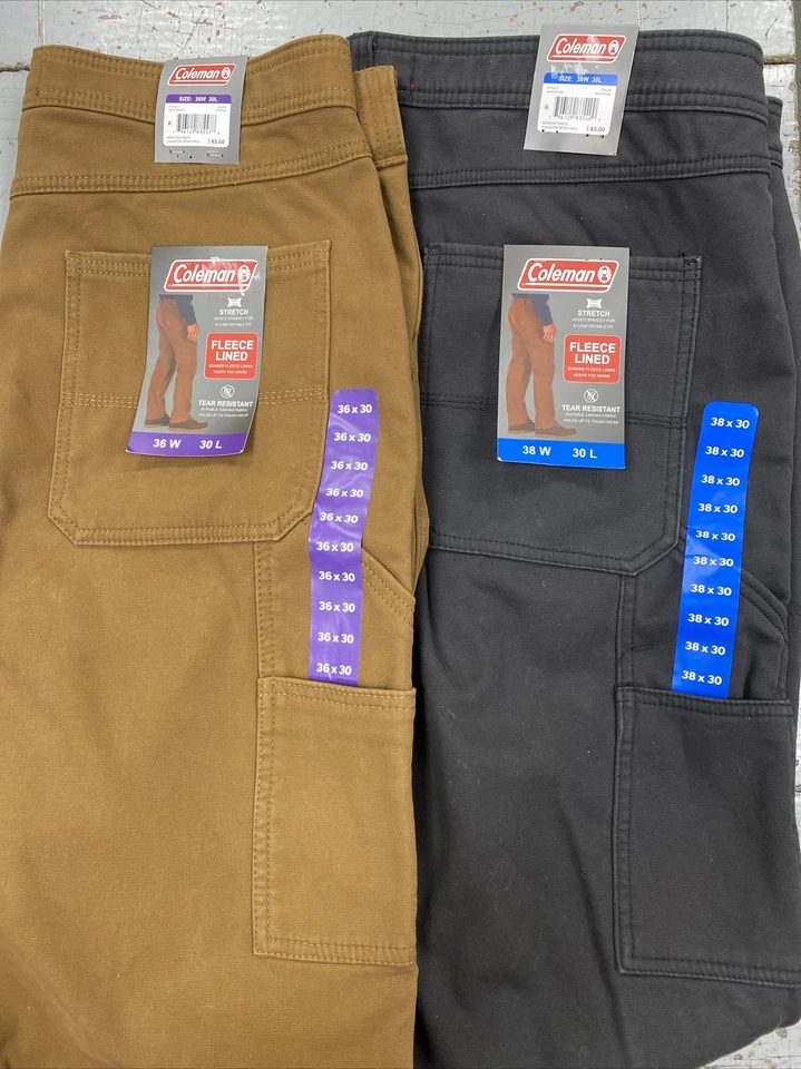 COLEMAN 36 STRETCH FLEECE LINED CARGO PANTS Color Toffee Men’s Pants