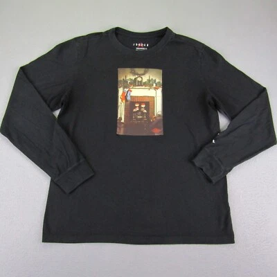 Jordan Shirt Mens Large Black Air Jumpman Chimney Holiday Stockings Basketball - Image 1 of 4