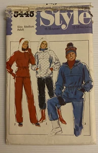 Style 3445 Vintage 80s Sewing Pattern MEDIUM - Unisex Lined Anorak & Trousers - Picture 1 of 7