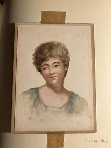 19th C. W/colour Portrait By Charles Napier Hemy 18cm x 13cm