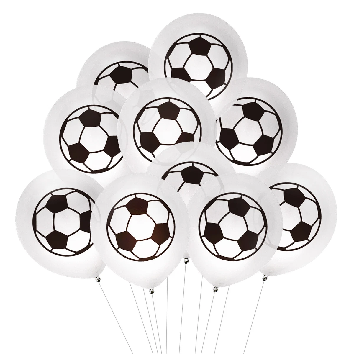 Fußball-Folienballons 18 Zoll – 20 Stück, Für WM-Party, Helium-tauglich, Mehrfach Verwendbar