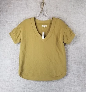 Madewell (Re)sourced French Terry Sweatshirt Tee Gold Damen XXS Boxy Neu mit Etikett - Bild 1 von 11