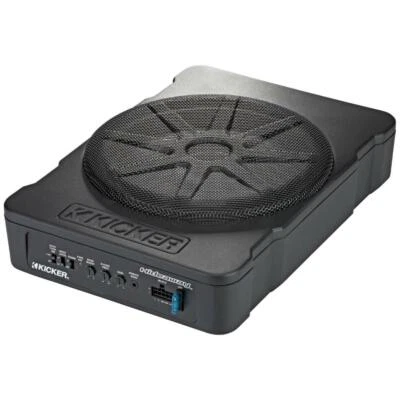 Kicker Hideaway 51HS10 Sub 10" Compact Powered Active Underseat Subwoofer 180w R - Image 1 of 4