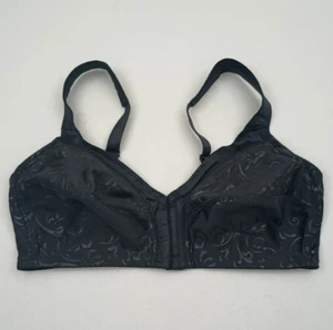 Simply Basic Bra 38D Front Closure Wire-free full support Black Style #5366 NWoT - Picture 1 of 8
