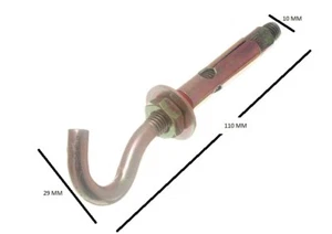 Anclaje Gancho Tornillo M8 M10 Escudo Por 52mm Longitud Yzp Paquete De 8 - Bild 1 von 1