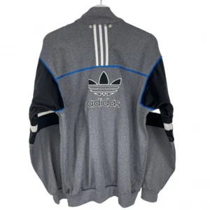 Vintage Adidas Jacke Größe S Herren Grau Blau Weiß 90er Retro - Bild 1 von 8