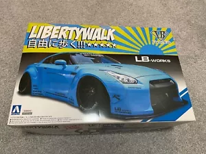 Nissan R35 GT-R Aoshima 05402 Liberty Walk LB Works V1 #09 1/24 Model Car Kit - Picture 1 of 3