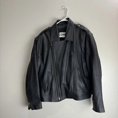 Chia 复古皮革夹克,尺寸 L  — 第 1/4 张图片