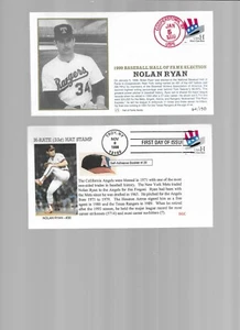 NOLAN RYAN 1998 H-RATE HAT STAMP 33 CENT BGC PRIMER DÍA DE EMISIÓN CACHET - Imagen 1 de 1