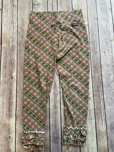 Matilda Jane size 8 You and Me Mac Ruffle Leggings Plaid B8 - Picture 1 of 3