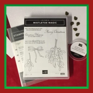 Stampin' Up! MISTLETOE MAGIC Stamps, MISTLETOE Dies, GLITTER DSP & Bells too! - Picture 1 of 19
