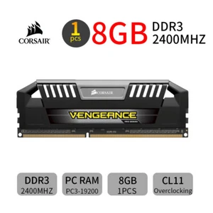 Corsair Vengeance Pro 8GB DDR3 OC 2400MHz PC3-19200U PC Gaming Memory RAM Silver - Picture 1 of 5