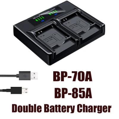 Dual Battery Charger For SAMSUNG EA-BP85A BP-85A PL210 SH100 ST200 ST200F WB210 - Image 1 of 4