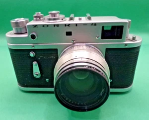 ZORKI -4 35mm RANGEFINDER CAMERA + JUPITER-8 LENS uv Filter & cap. 1969 - Bild 1 von 9