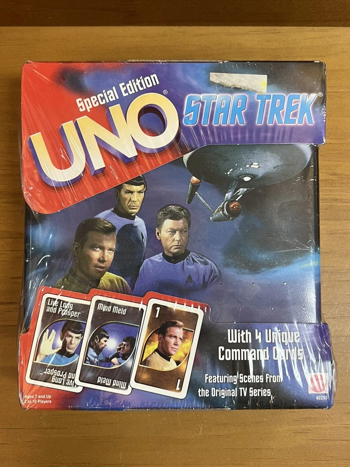 Special Edition UNO Star Trek Card Game 1999 by Mattel Made in The Usac2