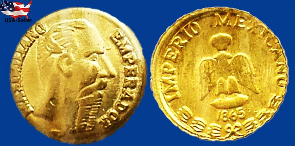 Moneda Maximiliano (MINI - .5g) 1865 Foto 1 de 1