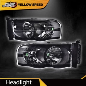 Fit For 2002-2005 Dodge Ram 1500 2500 3500 Headlights Headlamps Left+Right New - Picture 1 of 15