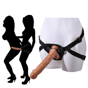Sex-Toy-for-Women-Couple-Strap-On-Realistic-Dildo-Suction-Cup-Anal-Vagina-G-Spot - Picture 1 of 32