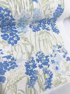 8 metres Laura Ashley Wildflower Bluebell curtain fabric FREE POSTAGE - Picture 1 of 5