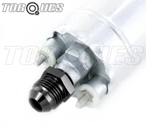 Adaptador de ultraflujo AN-8 (AN8) M10x1.0 para salida de bomba de combustible Bosch 0580464200 negro - Imagen 1 de 4