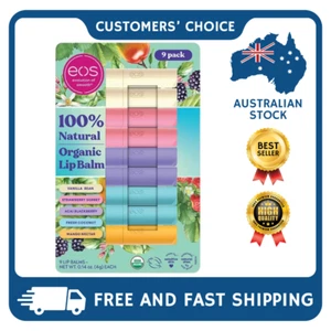 eos Natural Organic Lip Balm 9 Sticks - FREE & FAST POST AU - Picture 1 of 3