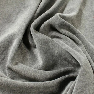 Stoff Baumwolle Polyester Nicki hellgrau Nicky weich grau - Bild 1 von 1