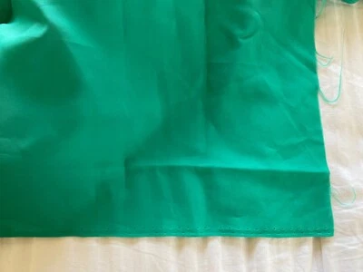 Vintage 1980s  Green Fabric  Remnant thin soft Soiree Printempo  soft 45 "x 56" - Image 1 of 3