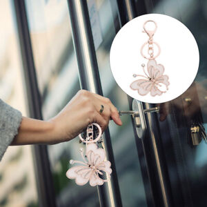  Butterfly Keychain Alloy Lovers Backpack Charms Keyrings Handbag
