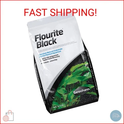 Cascalho de argila preta Seachem Flourite - Submarinos de aquário plantados naturais porosos estáveis - Imagem 1 de 2