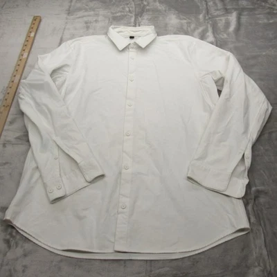 Camisa de Vestir Lululemon Para Hombres XL Blanca Manga Larga Abotonada Formal Informal Puño Foto 1 de 4