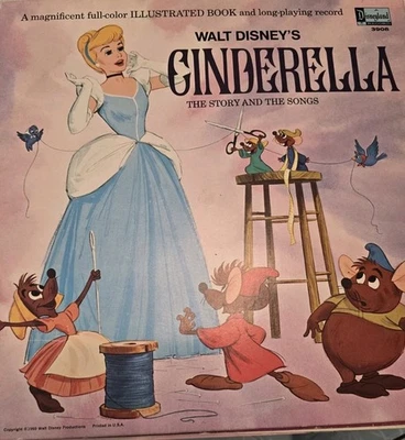 Walt Disney Cinderella 1969 Vinyl LP the Story and the Songs with Storybook - Image 1 of 4