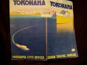 GEDRUCKT IM BESETZTEN JAPAN BUCH ~ TOURISTISCHE KARTE VON YOKOHAMA ~ JAPAN REISEBÜRO - Bild 1 von 5